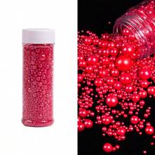 蛋糕装饰配件，DIY蛋糕装饰，混合尺寸白珍珠。适用于装饰生日蛋糕、甜甜圈、纸杯蛋糕、冰淇淋和饼干，是婚礼、派对、情人节、万圣节、圣诞节和其他场合的理想装饰用品。 - 彩色 - 查看 40