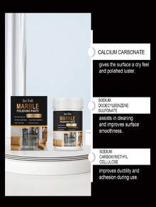 2pcs Value Pack Marble Polishing Paste, Quartz Countertop Scratch Remover, Tile Cleaner & Brightener, High-Quality Ingredients, Multi-Functional Cleaning & Protective Care, Suitable For Marble, Engineered Stone, Quartz, Tile, Granite, Faux Marble