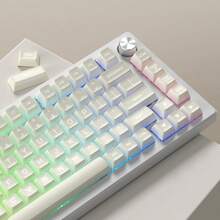 Dagaladoo White Jade Keycap 140key Double Shot Pbt Keycaps 60 75 100 Translucent Shine Through Keycaps SA Profile Creamy Custom Keyboard Keycap Set Compatible With US Layout Mechanical KeyboardCrossBorder Finds - WhiteJade (140key) - Xem 4
