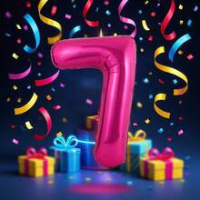 40 Inch Magenta Color Number Balloons, Large Foil Polyester Balloons For Birthday Party Decorations, Suitable For Birthday Theme Parties And Events, Anniversary Celebrations, Graduation Ceremonies, Valentine's Day, Baby Showers, Home Decor Room Background Decorations - Hot Pink - View 11