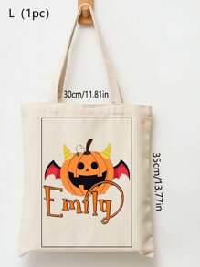 Borsa a tracolla in tela personalizzata con stampa grafica, borsa riutilizzabile alla moda unisex per la scuola