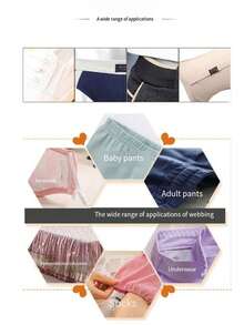 10 metros Banda elástica plana blanca/negra, tela de goma para vestido de novia, accesorios de costura elásticos, banda elástica de látex de alta elasticidad, banda elástica de goma DIY para costura, banda de costura de alta elasticidad, cuerda elástica de costura para tela de costura DIY, cinta adhesiva elástica de poliéster, adecuada para costura DIY, manualidades, accesorios para el cabello y vestidos de novia, accesorios, banda elástica plana ancha, banda para prendas. - Multicolor - Ver 9