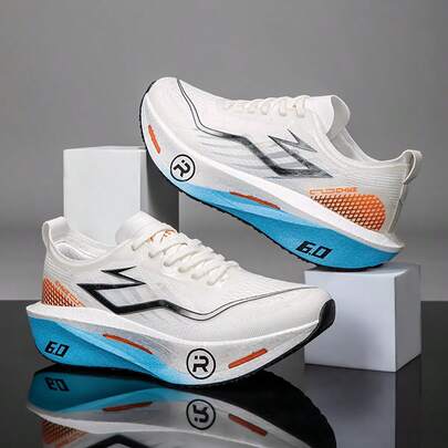 Summer Unisex Professional Marathon Breathable Full-Palm Carbon Board Racing Shoes, Competitive Sports Mesh Sneakers