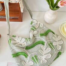 Women Crossbody - 花朵綠色 - 查看 4