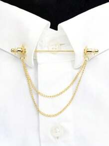 A-Z 26 Letter Collar Stays, Suit Collar Accessories, Formal Collar Stays, Collar Chain, Tie Chain, Men's Fashion Jewelry
