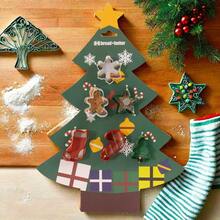 Delightful Holiday Cookie Cutter Set - 6 Pack Of Tree, Sock, Gman, Flake, Star & Candy Shapes For Baking And Decorating Festive Treats