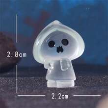 6 Stücke Halloween Puppe & Geist leuchtende Mikrolandschaft Tischdekoration, Auto Innenraum Accessoires