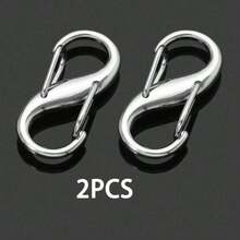2/4/5/6/10/12 Pcs Tiny S Necklace Clasp, Stainless Steel Double Opening Bracelet Shorteners Mini S Hooks Clips For Small Keychain, Bracelets, Pendant, Carabiner Necklace Jewelry Making - Multicolor - View 18