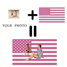 1pc Customized American Flag, Customizable Flag, Add Your Own Photos And Text, Also Suitable For Customized Tapestry, Garden Flag, Applicable For Birthday, Wedding, Valentine's Day, Halloween, Christmas, Party, Father's Day, Mother's Day, Easter, New Year, Thanksgiving, Home Decor, Bedroom Aesthetics, Wall Art, Graduation Ceremony, Tea Room, Bedroom, Living Room, Anniversary, Home Decoration, Sofa, Bed, Car, Tea Room, Bedroom, Living Room, Outdoor, Garden