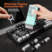 Kit de limpieza de teclado con pantalla de computadora portátil, herramienta de lavado electrónica todo en 1 para MacBook iPad Pro, teléfono celular, cepillo para tableta, computadora, monitor de PC, lente de cámara de TV con patente, 9600826 - Azul - Ver 5