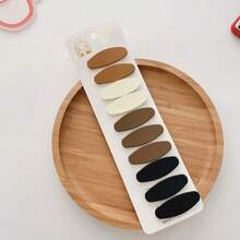 10 chiếc (Ngẫu nhiên) Kẹp tóc vuông mờ đơn giản hình giọt nước dành cho nữ, đa năng dùng hàng ngày, đi học, phụ kiện tóc, kẹp tóc, phụ kiện đội đầu, phụ kiện tóc cho nữ, ghim cài tóc - Nhiều màu - Xem 5