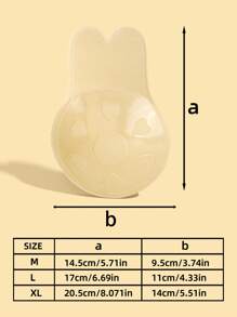 2pcs Reusable Rabbit Ear Silicone Nipple Covers, Breast Lift Tape, Invisible Bra, Self-Adhesive, Suitable For Sports, Lift