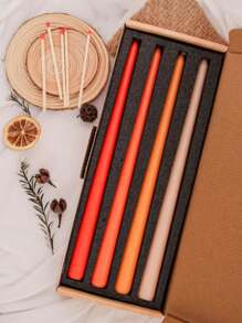 4pcs/Gradient Color Candle Set For Wedding, Festival, Candlelight Dinner, Home Decoration ,Customized Candles Are The Best Gift For Mothers And Loved Ones,30.5cm Long Pole Candle,Room Decor,Gifts Birthday Graduation