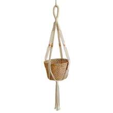 1pc Macrame Plant Hanger, Indoor Hanging Planter Basket Holder With Wood Beads, Decorative Flower Pot Holder With Tassels, No Basket
