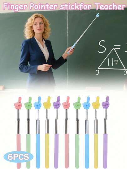 20PCS/6PCS/3PCS/1PC 可伸缩教鞭，适用于教室，可伸缩教鞭，适合教师使用，伸缩手教鞭，可伸缩阅读用品，生日礼物（颜色随机）