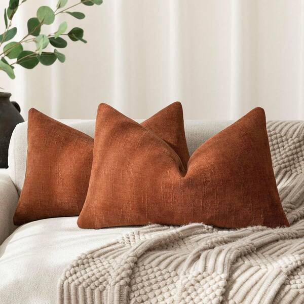1pc Bamboo Chenille Pillow Cover (No Insert), Modern Minimalist Bamboo Chenille Decorative Cushion Cover, Suitable For Bedroom, Sofa, Car Seat, All Seasons