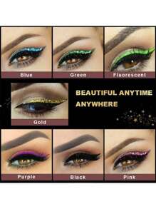 1 para wielokrotnego użytku eyelinerów i naklejek na rzęsy, sztuczne rzęsy, cekinowy cień do powiek