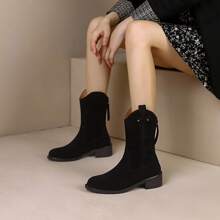 Women Western Boots - 駝色棉 - 查看 5