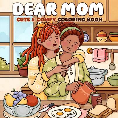1 cuốn sách tô màu Dear Mom Cute dành cho người lớn và thanh thiếu niên, sách tô màu dễ dàng, thiết kế siêu dễ thương về không gian ấm cúng, Hygge để thư giãn (tô màu không gian ấm cúng) sách vẽ Graffiti cho trẻ em sách vẽ đồ chơi vẽ Montessori quà tặng sáng tạo Giáng sinh. đồ chơi giáo dục sớm cho trẻ em bộ đồ chơi vẽ thủ công (mặc định không có bút)