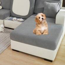 Sofa Cover Stretch Cushion Couch Covers Chaise Lounge Cover For L Shape Sectional Sofa Slipcover Anti-Slip Elastic Wear-Resistant Furniture Protector (Weave Grey, 1 Seater Cover) - 單座椅套_ - 查看 6