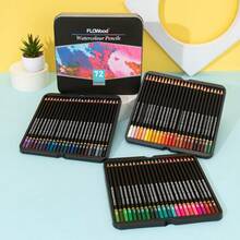 Bút chì màu gốc dầu 48/72/120 màu / Bút chì màu hòa tan trong nước, Bao bì hộp thiếc kim loại, Vẽ tranh, Thiết kế, Đánh dấu, Vẽ nguệch ngoạc, Thích hợp cho học sinh, Chuyên ngành nghệ thuật, Người lớn, Văn phòng phẩm & Đồ dùng học tập - 48 màu - Xem 7