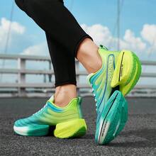 Breathable Mesh Outdoor Running Shoes, Cushioned Marathon Fitness Walking Sneakers - 9816 Grass Fragrance - View 4