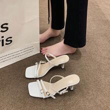 Women Heeled Sandals - 米色 - 查看 2