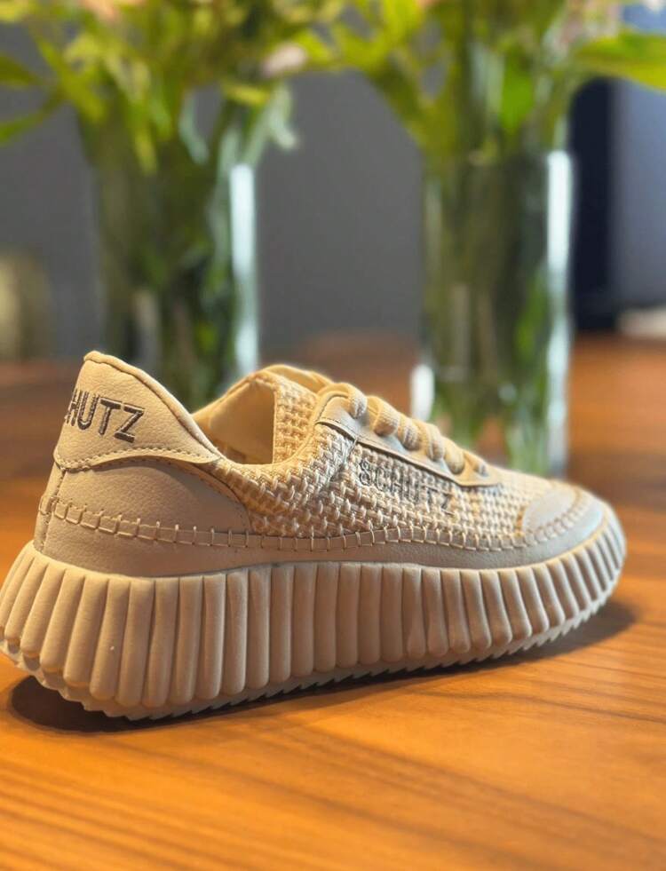 Ténis Feminino Schuttz White Casual Estiloso Confortável Leve Macio - Caramelo - Visão 2