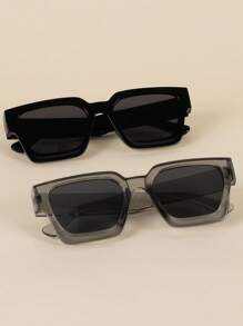 1 pieza/2 piezas/3 piezas/10 piezas Gafas con marco cuadrado grueso, gafas de moda rectangulares gruesas unisex para fotografía callejera, bares, clubes, festivales de música, decorativas, adecuadas para todos los tipos de rostro