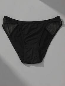 VKME 5pcs/Set Sexy Low Waist Mesh Splicing Brief Panties Underwear