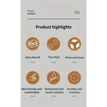 2/6 Pieces Of Reusable Silicone Nipple Covers, Seamless Invisible Self-Adhesive Anti-Convex Nipple Stickers, Women's Underwear And Accessories - 6PCS圓形的 - 查看 2