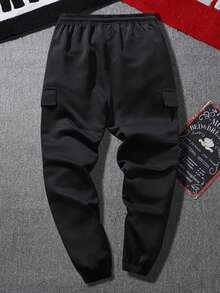3pcs Men's Casual Cargo Pants, Comfortable Outdoor Sports Trousers - Multicolor - View 3
