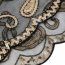 1 chiếc khăn choàng sequin cổ điển thanh lịch thập niên 1920 dành cho nữ, khăn choàng viền ren thêu, áo choàng đính sequin và hạt cườm, áo khoác ngoài phong cách retro, trang phục đường phố, áo sequin dự tiệc đêm, trang phục biểu diễn sân khấu, phụ kiện váy dạ hội thời trang châu Âu và Mỹ, thích hợp cho bãi biển, kỳ nghỉ, du lịch. - Nhiều màu - Xem 9