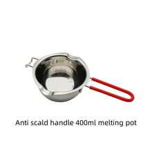 Olla de caldera para derretir cera de velas de acero inoxidable con resistente al calor para derretir dulces de Chocolate y suministros para hacer velas 7T1T - D 600 ml - Ver 3