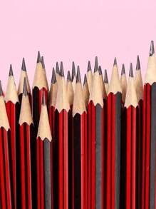 5 支/10 支/20 支/30 支学生绘图素描铅笔带橡皮擦，经典红黑色木质六角 HB 铅笔，适合学生书写、办公和艺术用品，返校礼物