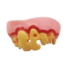 1pc Halloween Fake Teeth Toy, Rabbit Teeth Bunny Teeth, Funny Gag Plastic Soft Tooth Denture - Multicolor - View 10