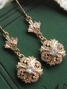 Gorgeous Victorian Earrings For Women  Synthesis Cubic Zirconia Dangle And Drop Earrings Wedding Engagement Bridal Jewelry Party Gifts - 耳環 - 查看 5