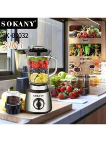 SOKANY 03032 Bullet Personal Blender, Multi-Function Mixer Food Grinder Kitchen Crushing Ice Juicer,Pulse Technology For Grinding, Mixing, Blending, Smoothie Make And Ice Crush - View 2