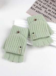 1 双露指可转换针织手套，适合 3-16 岁儿童，男女通用设计，秋冬季保暖，不影响书写灵活性。 - 彩色 - 查看 6