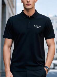 Customized Personalized Men's Polo Shirts. Upload Your Designs(Selfie/Scenery/Family Photo/Friends/Couple Photo/Patterns/Pets), Tops,Stylish,Fashion,Hipster,Casual,Minimal Chic Business And Company Clothing, Team Clothing,And Custom T-Shirts.
