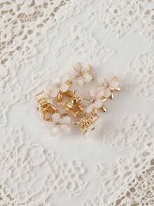 8 件/12 件/套什锦金属水晶花发夹适合日常旅行、聚会、海滩派对以及夏季、秋季和返校季节佩戴假日必备