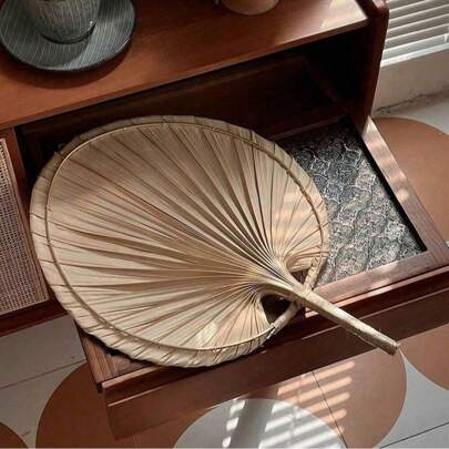 Handmade Woven Fan, Summer Children & Elderly Heat Relief Hand-Held Fan, Mosquito Repellent, Traditional Palm Leaf Fan
