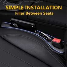 2 piezas de relleno de espacio de asiento de coche entre asientos organizador de asiento de consola caja de almacenamiento de hendidura decoración de Interior accesorios de coche MGSR - rojo 2 piezas - Ver 1