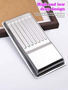 Stainless Steel Disinfection Tray, High Temperature Resistant Manicure Tool Rectangular Holder, Thickened 304 Stainless Steel Dental Oral Alcohol Tool Storage Square Tray, High Temperature Resistant - Multicolor - View 4
