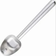 Cuchara de café de acero inoxidable con largo hueco, cuchara medidora de 7g para café molido yé de hojas sueltas, plata cepillada - Marrón - Ver 9