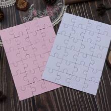 1 件矩形拼图金属切割模具，适用于剪贴簿和 DIY 卡片 - 用于制作纸卡和相册的工艺装饰