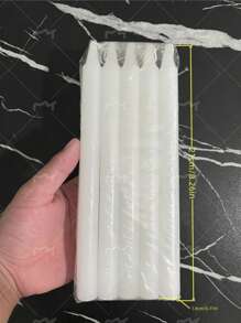 10pcs White/Red Straight Pillar Candles, Large Size: 8.26 Inches Long X 0.7 Inches Wide, Suitable For Prayer, Birthday, Display, Confession, Gifts For Boyfriend/Girlfriend, Meditation, Altar, Spells, Weddings, Dining Tables, Seasonal Events, Bedroom, Dining Room Decor, Outdoor Camping Lighting, Valentine's Day, Mother's Day, Father's Day, Christmas, Halloween, Thanksgiving, Burn Time Up To 4.5 Hours