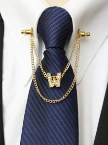 A-Z 26 Letter Collar Stays, Suit Collar Accessories, Formal Collar Stays, Collar Chain, Tie Chain, Men's Fashion Jewelry