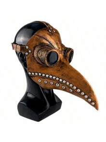 1 件多色可选可调节成人均码趣味中世纪蒸汽朋克瘟疫医生鸟面具乳胶朋克角色扮演面具喙成人万圣节角色扮演道具、派对礼物、生日礼物、礼品填充物、生日派对、房间装饰、墙壁装饰、（某些部件可能是随机的）、节日必需品、秋季、感恩节、万圣节、圣诞节、狂欢节、万圣节道具、万圣节派对、国庆节、秋季 - 彩色 - 查看 10