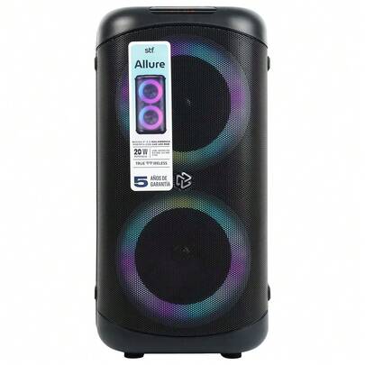 STF  Bocina Inalámbrica Allure  5 Pulgadas  Potencia 20W  Función TWS para Conectar 2 Bocinas  Entrada 3.5 mm  Entrada para Micrófono